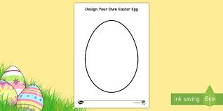 Print and color easter pdf coloring books from fourteen free printable easter egg sets of various sizes to color, decorate and use for various crafts free large spotty easter egg printables, perfect for crafts. Decorate An Easter Egg A4 Template Easter Egg Outline