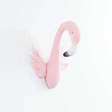 Faux Taxidermy Pink Flamingo Bird Animal Head Wall Decor With Or Without Wedding Veil By Ateliercaroline On Etsy Https Stofftiere Stoffe Basteln