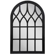 Norhs utilzes erosion free silvered mirror glass for each model,preventing black edgeand improving. Black Cathedral Arch Wood Wall Mirror Hobby Lobby 1664366
