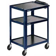 Uline stocks a huge selection of plastic av or audio visual carts. Luxor Steel Adjustable Height Av Cart With Three Shelves