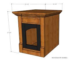 This end table rests against the wall, so there is no threat of lucy putting her little head through the lattice holes. Diy Dog Crate End Table Or Nightstand Building Plans