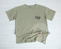 Pocket Comfort Colors Tshirt Mockup 6030 Unisex Shirt Mockup Etsy Comfort Colors Tshirt Comfort Colors Shirt Mockup