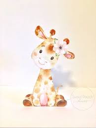 Girl Giraffe Baby Shower Decor Stand Up Safari Animals Nursery Etsy Safari Animals Nursery Baby Shower Giraffe Baby Giraffe