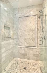 Chic bathroom features a gray built in makeup vanity topped with gray and white marble paired with a lucite klismos chair placed atop a marble hex floor by decorpad.com. Great Bathroom Design With 25 Marble Bathroom Tile Ideas Marble Shower Ideas Marble Showers Shower Remodel