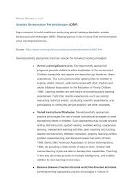 Perubahan ini tidak boleh diukur tetapi jelas berlaku jika dibandingkan dengan peringkat yang lebih awal. Amalan Bersesuaian Dengan An Kanak Kanak Dap Learning Curriculum