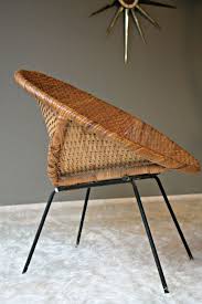 50 S Rattan Reed Cane Chair Mid Century Modern Scoop Etsy Wrought Iron Chairs Mid Century Modern Chair Chair