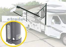 Solera Smart Arm 12v Power Rv Awning 16 Wide Programmable Black Fade Lippert Rv Awnings Lc517486