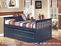 Furniture Jepara Terlaris Dipan Tingkat Anak Cat Duco Ttj 0415 Di 2020 Ranjang Dorong Set Kamar Tidur Perabot Kamar Tidur
