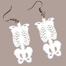 Skeleton Torso Dangle Earrings