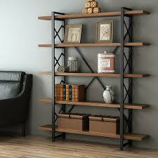 Decorative X Shaped Design Open 5 Tiers Bookcase Enhances Modern Industrial Decor To Any Space Product Ideias Estantes Moveis Decoracao Ideias Para Mobilia