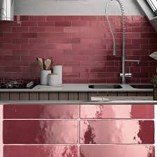 Haban Burgundy Tileflair Metro Tiles Pink Bathroom Tiles Beautiful Small Bathrooms