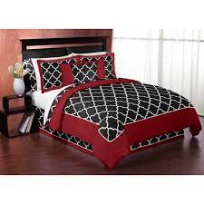 Elegant & beautiful white bed sets from next. Sweet Jojo Red Black White Trellis Full Queen 3 Piece Comforter Set Overstock 13934144