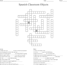 With the suggestion, you find the correct words, which fit the row / column. Spanish Classroom Objects Crossword Wordmint