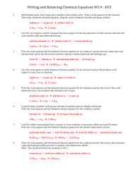 This balancing chemical equations worksheet has ten unbalanced equations to practice your skills. 33 Worksheet Writing And Balancing Chemical Reactions Worksheet Project List
