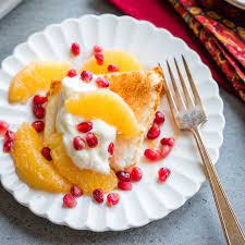 Light and fluffy angel food cakes are delicious at anytime of the year. Quick And Healthy Angel Food Cake Dessert With Vanilla Honey Oranges Two Healthy Kitchens