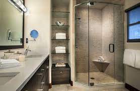 To decorate glass shelves in bathroom. A Glass Shelves Are Stylish And Modern In The Room Interior Design Ideas Avso Org
