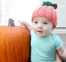 The knitting pattern for this delightful pumpkin hat comes with instructions for how to knit it in 5 different sizes. Baby Pumpkin Hat Knitting Pattern Gina Michele