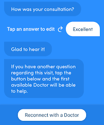 It says unfortunately s health has stopped working. My Chat With The Doctor Ended How Do I Reconnect K Health