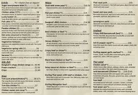 Bangkok S Kitchen Menu Menu For Bangkok S Kitchen Golden Grove Adelaide