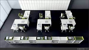 Reception desks are not easy to find. Spaceist Kompany White Corner Office Desk Layout Office Desk Ideas Of Office Desk Officedesk Corporate Office Design Office Layout Ideas White Desk Office
