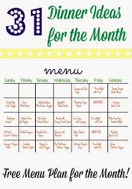 31 Days Of Dinners A Menu Plan For The Whole Month The Chirping Moms Monthly Meal Planning Family Meal Planning Dinner Menu Planning