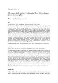 Verzichtet wird, dann liegt innerer monolog vor. Pdf Montagetechnik Und Ihre Funktion Im Alfred Doblins Roman Berlin Alexanderplatz