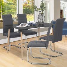 Bekijk meer ideeën over interieur, chaise lounges, meubels. Chaises En Tissu Gris Anthracite Pas Cher Pour Salle A Manger Lot De 4 Mia Id Market
