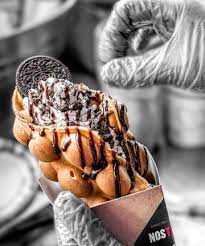 Bubble waffle ice cream london. Nosteagia Bubble Waffle And Bubble Tea In London Bubble Waffle Yummy Food Dessert Waffles