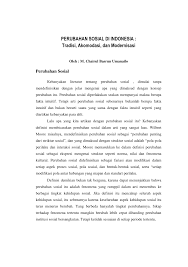 Terlepas dari subtansi ajaran islam, islam bukan merupakan agama asli bagi bangsa indonesia, melainkan agama yang baru datang dari arab. Pdf Perubahan Sosial Di Indonesia Tradisi Akomodasi Dan Modernisasi