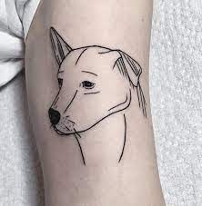 Maybe you would like to learn more about one of these? Drawing Line Drawing Dog Outline Tattoo