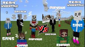 Sans addon for minecraft is a great app for your minecraft game that adds your favorite characters from the undertale to the pixel world! Download Team Undertale H2vwither123 Vs Team Undertale Rhex Wom Gaster Sans Chara Papyrus Minecraft In Hd Mp4 3gp Codedfilm