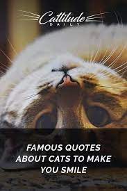 Famous Quotes About Cats To Make You Smile Cat Quotes Cat Lovers Humor Cat Lover Quote