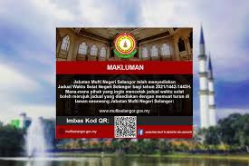Sahaja aku sembahyang fardhu zohor empat rakaat (*) kerana allah ta'ala. Takwim Solat Bagi Seluruh Negeri Selangor Untuk Tahun 2021