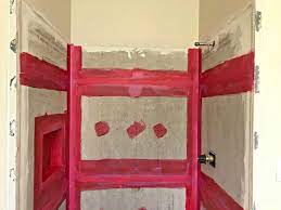 Here's a look at how i framed. Bathroom Demo And Diy Shower Niche Installation Abbotts At Home