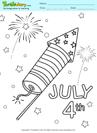 Patriotic july 4th coloring pages celebration. 4th Of July Fireworks Coloring Sheet Turtle Diary