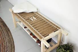 Un Banc En Corde Tissee A Faire Vous Meme Banc Tissu Diy Maison Et Banc Tisse Diy