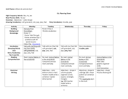 k unit 2 week 3 animal babies ell lesson