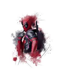Grey ink deadpool with flower and banner tattoo. The Twisted Jester Auf Twitter Tiny T Has This Deadpool Tattoo Design Available Up For 200 At A5 Size Deposit Secures Design First Come First Served Call 07751 978843 Deadpool Tattoodesign Availablenow