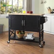 And those who don't, should know the efficiency of having one. Rubber Wood Top Black Kitchen Cart Portable Kitchen Island Manufacturer Nutrend