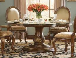 Round Glass Top Dining Table And Chairs Dining Room Designs Luxury Dining Set Wooden Carved Dining Chair Tavolo Tabla Ispirazione