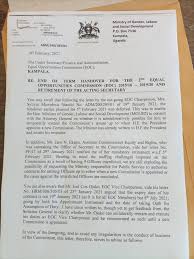 Letter to replace secretary / letter to replace secretary. Permanent Secretary Orders Eoc Boss Ntambi And Others To Handover Office Eagle Online