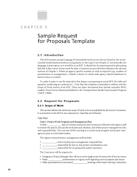Finally, you'll outline the specifics of the work you propose to do for the client, including a timeline and budget. Chapter 5 Sample Request For Proposals Template Standardized Procedures For Personal Travel Surveys The National Academies Press