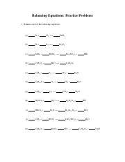 Ph.d., biomedical sciences, university of tennessee at knoxville. Balancingpractice Balancing Equations Practice Problems 1 Balance Each Of The Following Equations A Fe Cl2 Fecl3 B Fe O2 Fe2 O3 C Febr3 D C4 H6 O3 E Course Hero