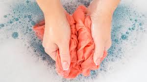 Agitate the water with your hands to create a soapy solution, whiting said, then let the garments soak in the soapy water. How To Hand Wash Clothes At Home