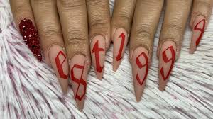 Hand Drawn Old English Reimagined Youtube Cute Acrylic Nails Long Acrylic Nails How To Draw Hands