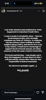 Comedian Pranit More assaulted in Solapur : rInstaCelebsGossip