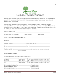 The clubs you play have an impact on your ability to. Free 7 Golf Contract Forms In Pdf