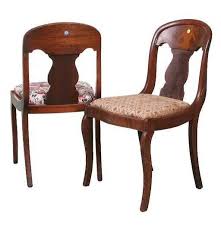 Set Of Six 1830 Empire Dining Chairs Matched Flame And Solid Mahogany Arched Crest Vase Shaped Splat Serpentine S Dining Chairs Antique Dining Chairs Chair