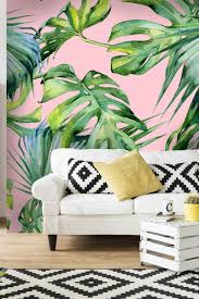 Pink Jungle Wallpaper Wallsauce Uk Tropical Home Decor Pink Jungle Wallpaper Tree Wallpaper Bedroom