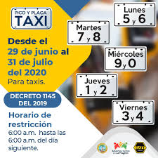 La medida que no se levantó durante todo el mes de diciembre continuará sin ninguna. Este Lunes 29 De Junio Rotacion De Pico Y Placa Para Taxis En Cartagena Mundo Noticias